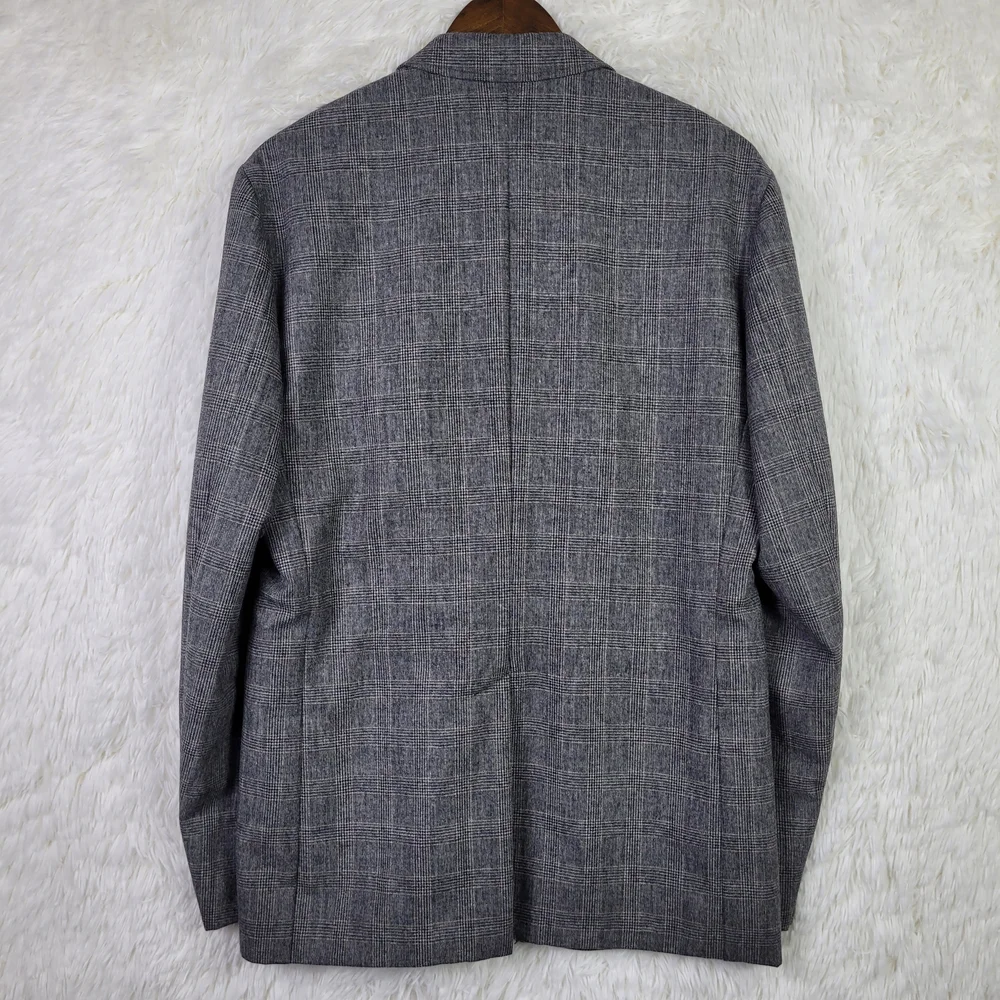 Emile Lafaurie 40R Gray Glen‎ Plaid Wool Blend Blazer Sport Coat Classic Office
